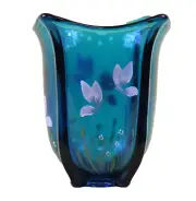 Fenton Blue Flower Vase