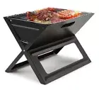 BBQ PIT/GRILL PORTABLE NOTEBOOK PICNIC GRILLER CAMPING FAMILY FOOD MEAT KEBAB