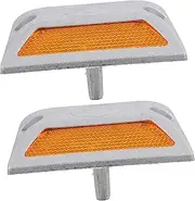 2Pcs Road Reflectors Reflective Driveway Markers for Enhanced Night Visibility Durable Design for Streets and Intersections Weather Resistant Safety