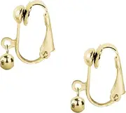 [Xiao Cheng Ming Zhu] 12pcs Clip on Earring Converter for Non Pierced Ears - Change Pierced to Clip - Earring Clip Backs (Gold)