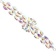 GAROZATION Wedding Rhinestone Applique Patch for Clothes Shoes Accessories Durable Rhinestone Decoration for DIY Projects Elegant Design for Bridal Attire Special Occasions