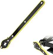 Car Jack Wrench, Auto Jack Ratchet Wrench | Car Lug Nut Wheel Wrench | Labor Saving Jack Ratchet Wrench Tool, Tire Jack Lift Wrench with Long Handle for Travel Motorcycle SUV