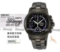 在飛比找Yahoo!奇摩拍賣優惠-SEIKO 精工錶 【 羅馬魔法三眼計時腕錶-IP黑紫 7T