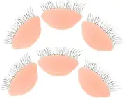 VICASKY 3 Pairs Realistic Eyelash Mannequin Eyelids for Lash Extension Practice Replaceable Human Eye Imitation for Beginners Essential Eyelash Extension Supplies