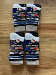 PRO FEET HERO SERIES SOCKS Sive Medium 4 Pairs Thin Blue Line s3