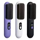 Hair Straightener Styling Comb Portable 3-Speed Styling Comb Straightener Brush