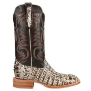 R. Watson Boots Orix Hornback Caiman Tail Embroidered Square Toe Cowboy Mens Si