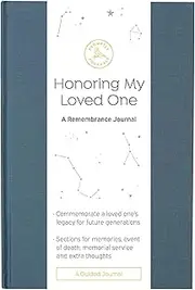 Promptly Journals, Honoring My Loved One: A Remembrance Journal (Deep Blue, Linen) | Grief Gifts for Women and Men | Bereavement Journal | Sympathy Gift
