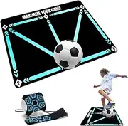Football Footstep Training Mat, Soccer Training Mat, Agility Footstep Training Mat, Soccer Train Mat for All Levels, Non-Slip Silent Equipment for All Ages to Improve Speed, Strength and Coordination