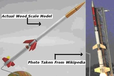 NASA Terrier-Orion Sounding Rocket Wood Model Large FS