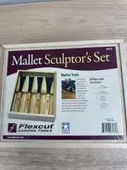 FLEXCUT MC175 High-Quality 4-Piece Sculptor's Mallet Tool Set For Wood Carving