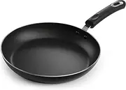 KICHLY 28cm,11 inch Nonstick Induction Frying Pan, Multipurpose Induction All Cooktop Pan for Home Kitchen or Restaurant, Scratch Resistant, Bakelite Handles (28cm, 11 inches, Black, 1 Piece)