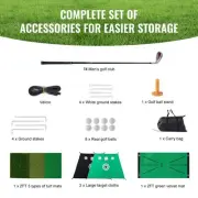 Golf Practice Net 10x7ft Indoor Outdoor Chipping Driving Aid with Targets Mats