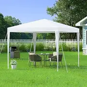 ALFORDSON 3m x 3m Gazebo Marquee Canopy with Carry Bag White Color, Easy Put-up Pavilion Shelter Shade with Steel Frame for Wedding Party Camping