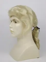 1800'S ADULT MENS GEORGE WASHINGTON COLONIAL LORDSHIP COSTUME WIG PONYTAIL BLOND