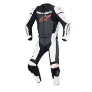 Gp Force Lurv 2Pc Leather Suit Black White Red Fluo
