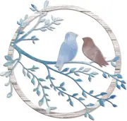 Bird Wall Decor Metal Birds on Tree Branch Wall Art Birds with Leaves Ornament M