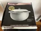 Vintage Scanpan 2001+ Covered Dutch Oven Casserole 9.5 Qt Pyrex Lid By Pyrolux