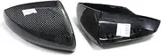 Replacement Real Carbon Fiber Side RearView Gloss Mirror Caps Car Styling Compatible For VW POLO 2019 2020 2023 - Up