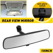 10in Universal Car Interior Rear View Mirror Wide Flat Stick On Angle Adjustable