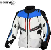 Macna Domane, textile jacket women , color: Light Grey/Blue/Black , size: XXL