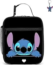 AII Lover Cute Lunch Bag with Keychain,3D Printed Anime Pattern Insulated Bag Food Container Thermal Lunch Tote Bags Leak-Proof Cooler Bag (B)