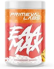 Primeval Labs EAA Max BCAA/EAA Formula Powder - Strawberry Mango, Strawberry Mango 354 grams, 12.49 Ounce (Pack of 1)