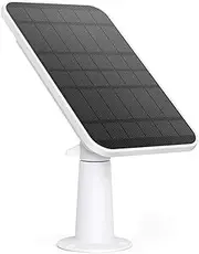 Security Certified eufyCam Solar Panel, Compatible with eufyCam, Continuous Power Supply, 2.6W Solar Panel, IP65 Weatherproof for Outdoor Surveillance and Camera Charging (White)