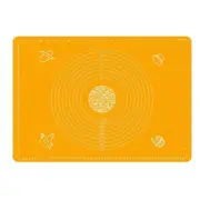 Orange Reusable Non-Stick Silicone Rolling Dough Mat Cake Pastry Baking Fondant Sheet
