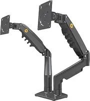 Desktop Support for 2 LCD LED PC Screens 17 "- 27" Adjustment in Several Axes, Swivel, Gas Spring up to 2x9 kg