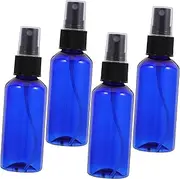 Ipetboom 4pcs Clear Blue Spray Bottles for Travel Refillable Water Atomizers Essential Oil Perfume Containers Portable Design for Go Use
