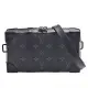 【Louis Vuitton 路易威登】M69838 SOFT TRUNK系列經典Eclipse帆布印花拉鍊斜背方包(黑色)