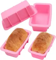Silicone Mini Bread Loaf Pans for Baking Nonstick Small Toast Cake Bakeware 6.5