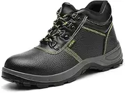 [WCXTY] Steel Toe Shoes,Comfortable Indestructible Steel Toe Work Boots for Men,Lightweight Anti-Smash/Anti-Puncture Safety Toe Shoes for Men,Slip Resistant (Color : High-Top, Size : 5)