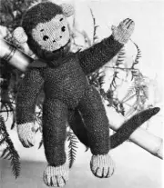 1950's MONKEY / 8ply or DK - COPY toy knitting pattern