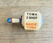 Pirinola Toma Todo Toma Shot 1 Wood Big Size Mexican Traditional Toy