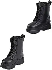 1/6 Action Figures Thick Heel Boots, Costume Accs,Kids Adults Gifts Miniature, Fashionable DIY Doll Shoes 12" Doll Boots