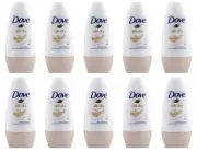 10 X DOVE SILK DRY 50mL ROLL-ON DEODORANT ANTIPERSPIRANT For Women