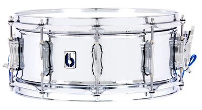 British Drum Co Bluebird 6″×14″ Chrome‑Over‑Brass Snare Drum