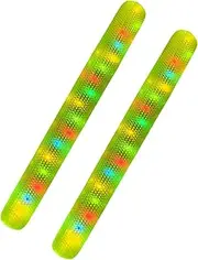 Pool Inflatable Sticks - 2X Inflatable Swim Sticks for Pool,Giant Outdoor Water Floating Toy, Built-in Shiny Colorful Light for Swimming Beach Lake Party