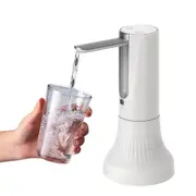 USB Rechargeable Foldable Water Pump Water Dispenser Automatic Digital Water Jug Dispenser With Base-White