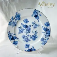 在飛比找momo購物網優惠-【英國Aynsley】藍玫瑰系列 骨瓷餐盤(20cm) 喬遷