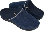 [ERGOfoot] Orthotic Slippers with Arch Support, Ideal for Plantar Fasciitis, Flat Feet, Heel Pain Relief, Slip on Clog Indoor Outdoor House Shoes with Anti-Skid Rubber Sole