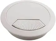 Computer Desk Hole Cover Portable Round Insulative Office Table Cable Grommet, 60mm Grey White