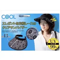 在飛比找蝦皮購物優惠-日本遮陽帽 COOL99%抗UV 日本進口蕾絲中空遮陽帽