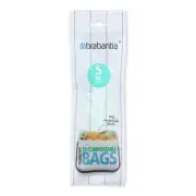 New Brabantia Perfect Fit Compostable Bin Liner - Code S (6 Litre) 10 Bags Green