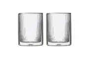 2pc Ecology Infuse Double Wall Coffee Latte Drink Cup Tableware Square Clear