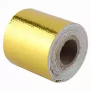 (Golden 5M*5Cm)Heat Shield Tape Heat Shield Wrap Heat Resistant Wrap Sound