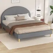 ALFORDSON Bed Frame Arched Base Grey Double