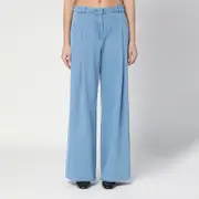 [THE GARMENT] Pantalone Merci wide light blue 8 UK Blue